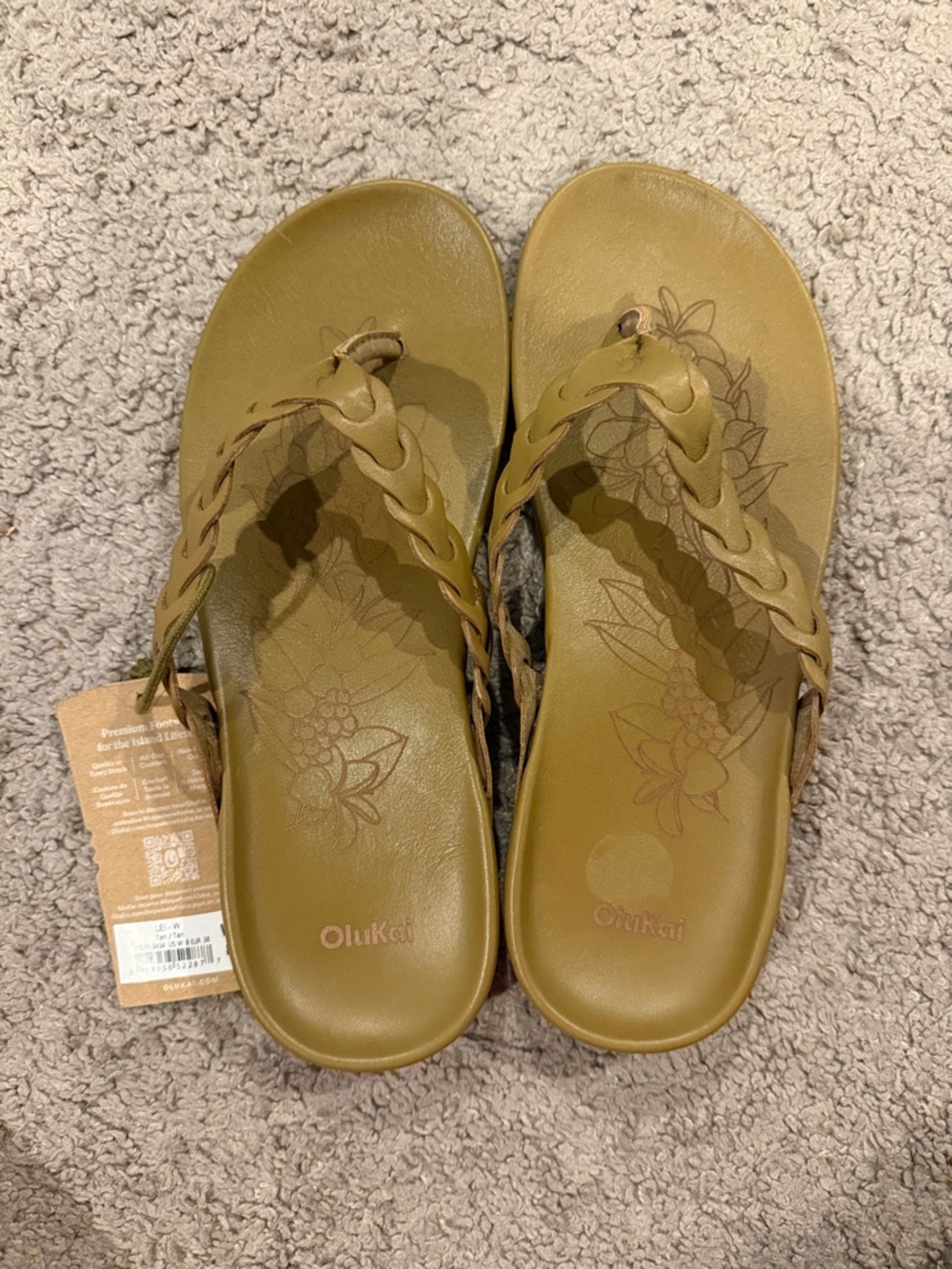 OluKai Women's Braided Leather Sandals